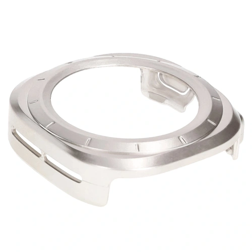 Etui ze szkłem do zegarka Bizon Case+Glass Watch do Samsung Galaxy Watch Ultra 47 mm satynowo szampańskie