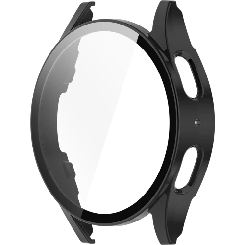 Etui ze szkłem do zegarka Bizon Case+Glass Watch do Samsung Galaxy Watch 7 44 mm czarne