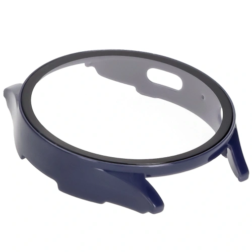 Etui ze szkłem do zegarka Bizon Case+Glass Watch do Samsung Galaxy Watch 7 44 mm niebieskie