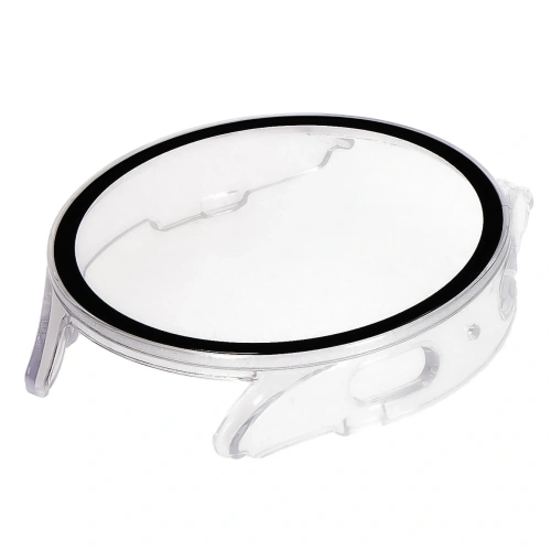 Etui ze szkłem do zegarka Bizon Case+Glass Watch do Samsung Galaxy Watch 7 44 mm przezroczyste