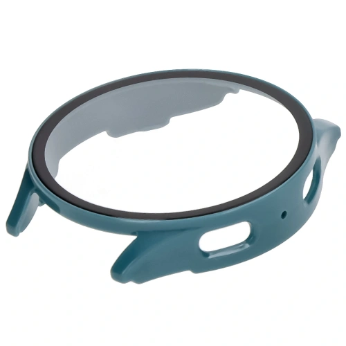 Etui ze szkłem do zegarka Bizon Case+Glass Watch do Samsung Galaxy Watch 7 44 mm zielone