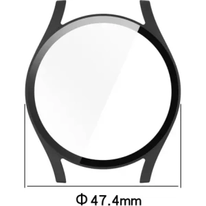 Hurtownia GSM - Bizon Case+Glass Ceas Samsung Galaxy Watch 7 44 mm negru mat - BIZ6078 - {ean13} - Hurt