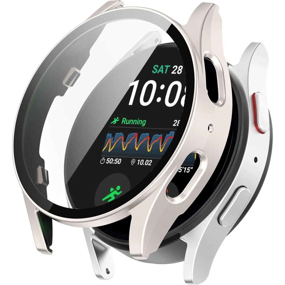 Hurtownia GSM - Bizon Case+Glass Watch Samsung Galaxy Watch 7 44 mm satin champagne - BIZ6080 - {ean13} - Hurt