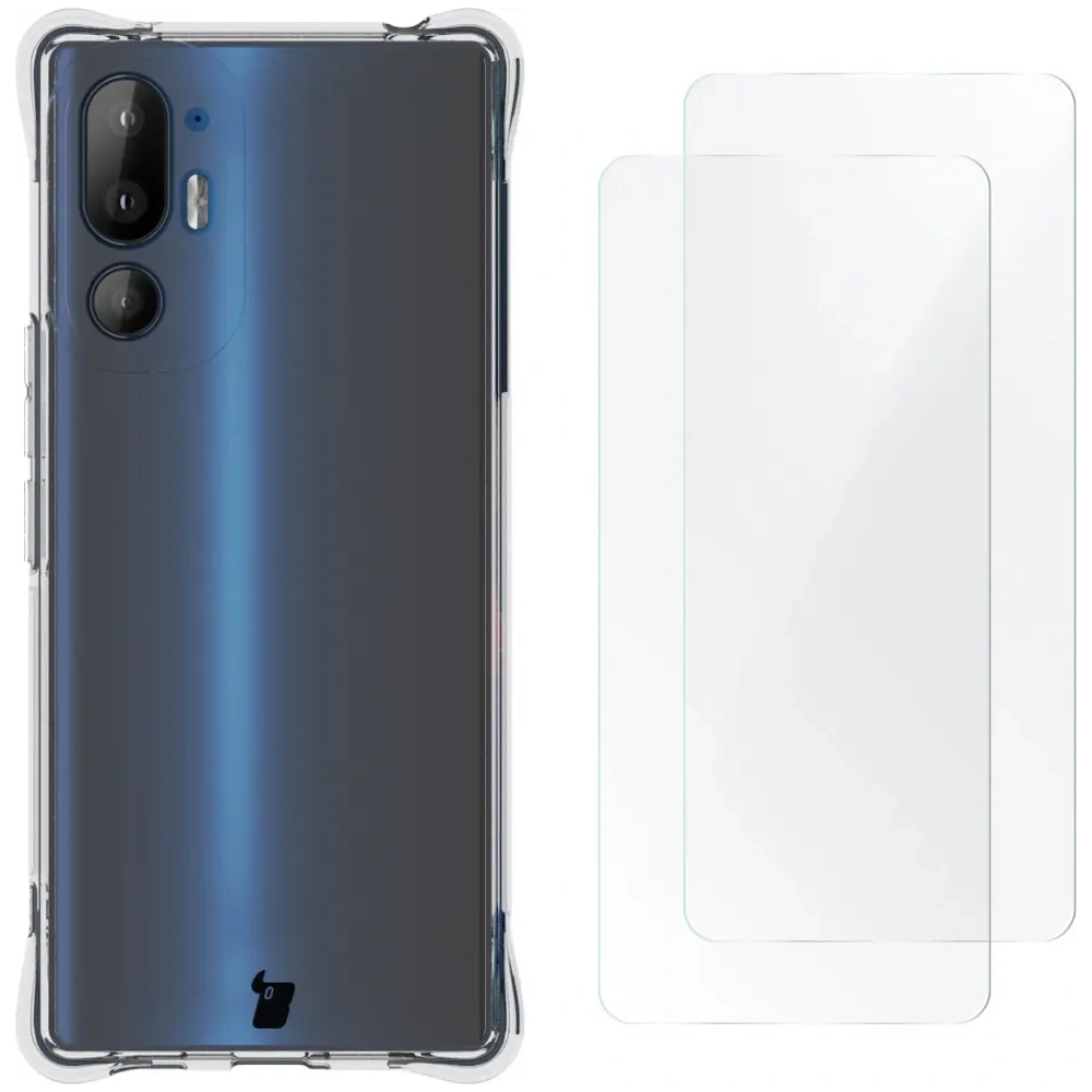 Wholesale Bizon Case Clear Pack flexible case + 2x screen film HTC U24 Pro clear - BIZ6081 - {ean13} - Hurt