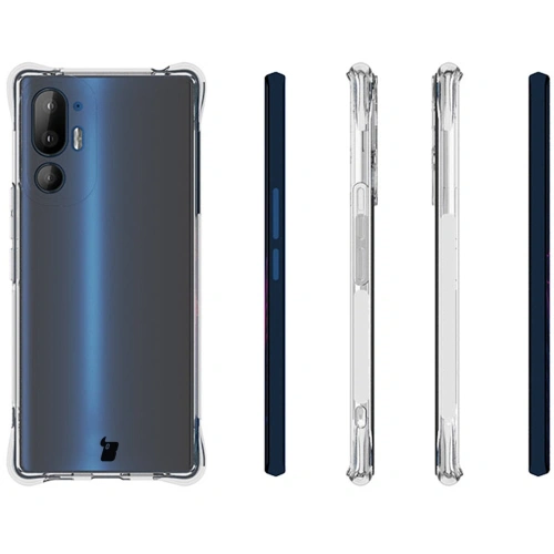Etui + 2x folia na ekran Bizon Case Clear Pack do HTC U24 Pro przezroczyste