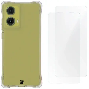 Hurtownia GSM - Elastické pouzdro + 2x fólie na displej Bizon Case Clear Pack pro Motorola Moto G85 5G průhledné - BIZ6082 - {ean13} - Hurt