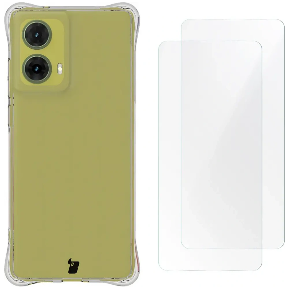Hurtownia GSM - Bizon Case Clear Pack flexibles Gehäuse + 2x Bildschirmfolie Motorola Moto G85 5G klar - BIZ6082 - {ean13} - Hurt