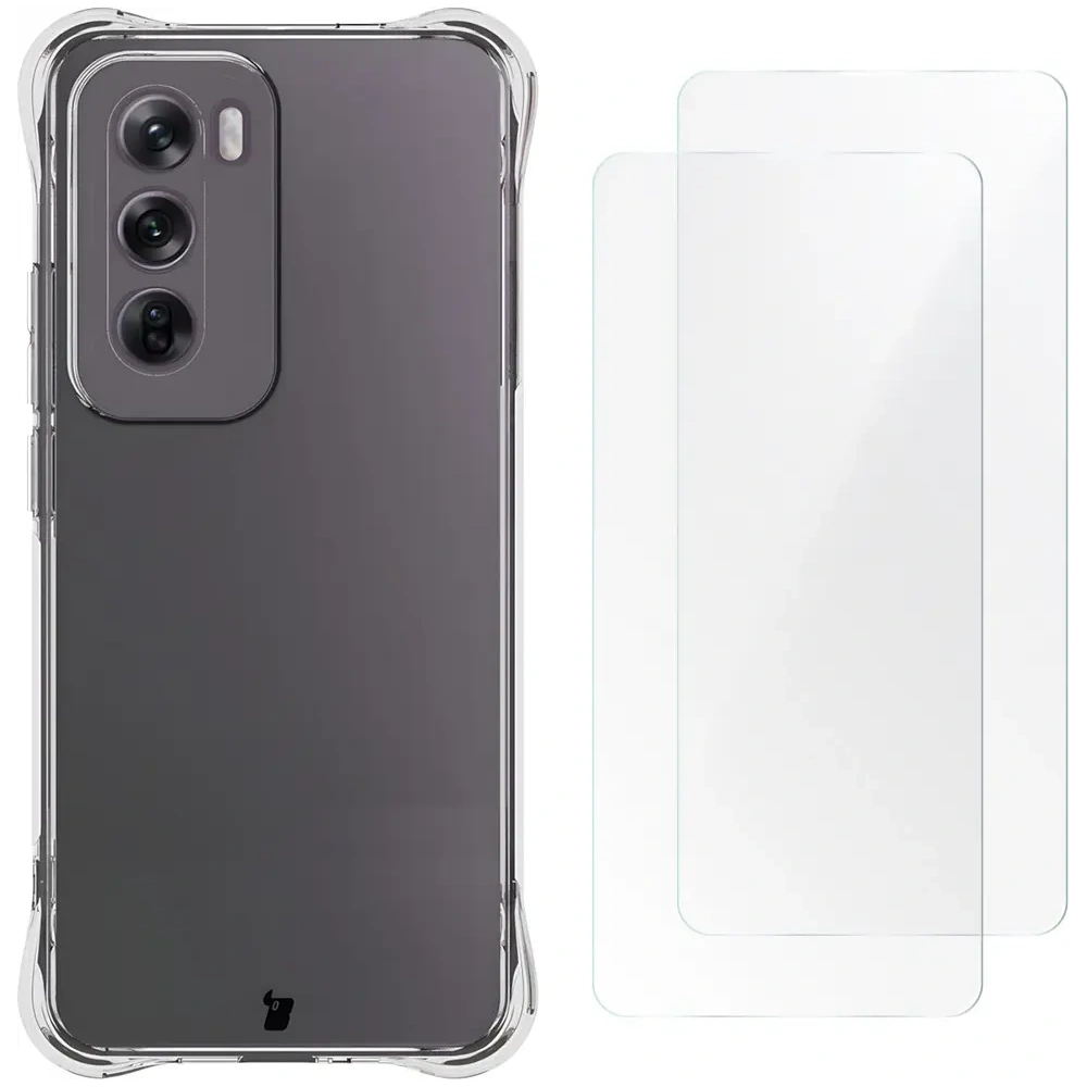 Hurtownia GSM - Bizon Case Clear Pack rugalmas tok + 2 db kijelzőfólia Oppo Reno12-hez átlátszó - BIZ6083 - {ean13} - Hurt
