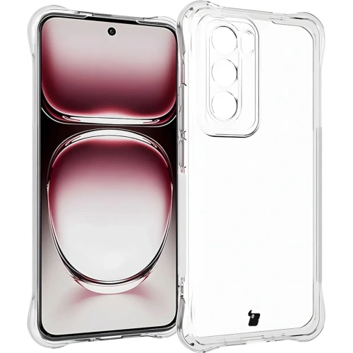 Etui + 2x folia na ekran Bizon Case Clear Pack do Oppo Reno12 przezroczyste
