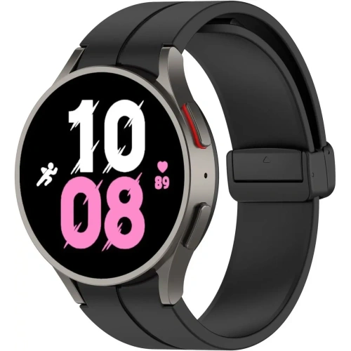 Silikonowy pasek Bizon Strap Watch Silicone do Samsung Galaxy Watch FE/7/6/6 Classic/5/5 Pro/4/4 Classic czarny