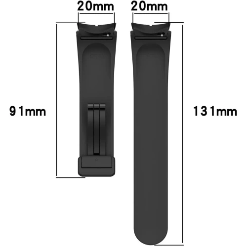 Silikonowy pasek Bizon Strap Watch Silicone do Samsung Galaxy Watch FE/7/6/6 Classic/5/5 Pro/4/4 Classic czarny