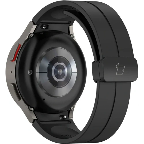 Silikonowy pasek Bizon Strap Watch Silicone do Samsung Galaxy Watch FE/7/6/6 Classic/5/5 Pro/4/4 Classic czarny