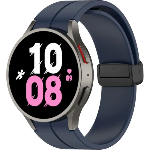 Silikonowy pasek Bizon Strap Watch Silicone do Samsung Galaxy Watch FE/7/6/6 Classic/5/5 Pro/4/4 Classic granatowy