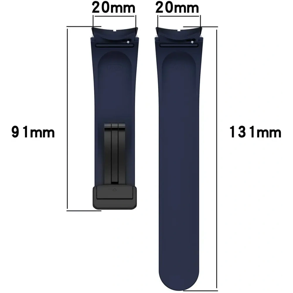 Wholesale Bizon Strap Watch Silicone Samsung Galaxy Watch FE/7/6/6 Classic/5/5 Pro/4/4 Classic navy blue - BIZ6086 - {ean13} - Hurt