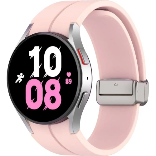 Silikonowy pasek Bizon Strap Watch Silicone do Samsung Galaxy Watch FE/7/6/6 Classic/5/5 Pro/4/4 Classic jasnoróżowy