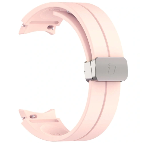 Silikonowy pasek Bizon Strap Watch Silicone do Samsung Galaxy Watch FE/7/6/6 Classic/5/5 Pro/4/4 Classic jasnoróżowy