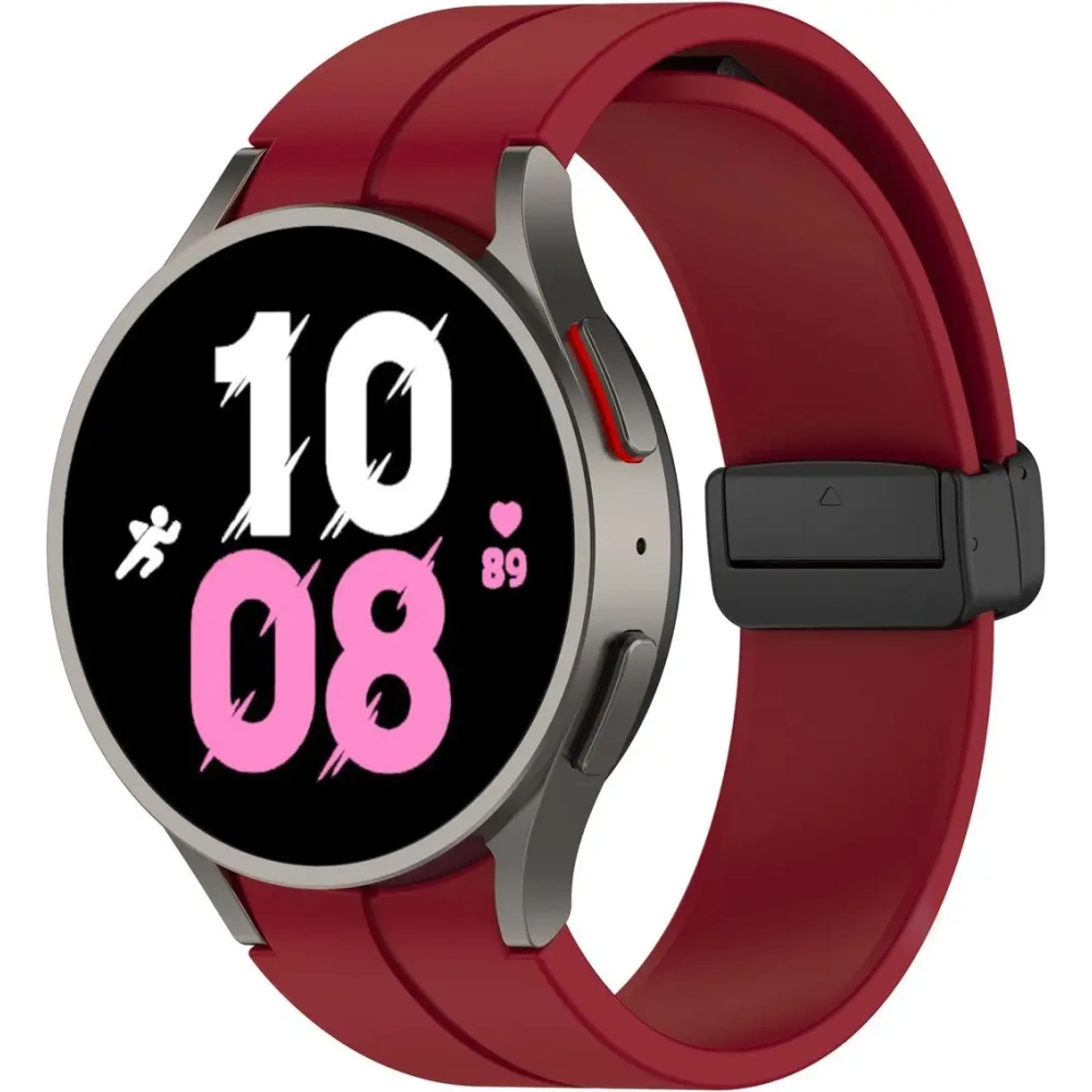 Hurtownia GSM - Silikonowy pasek Bizon Strap Watch Silicone do Samsung Galaxy Watch FE/7/6/6 Classic/5/5 Pro/4/4 Classic burgundowy - BIZ6089 - {ean13} - Hurt