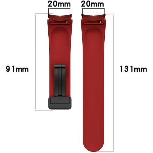 Silikonowy pasek Bizon Strap Watch Silicone do Samsung Galaxy Watch FE/7/6/6 Classic/5/5 Pro/4/4 Classic burgundowy