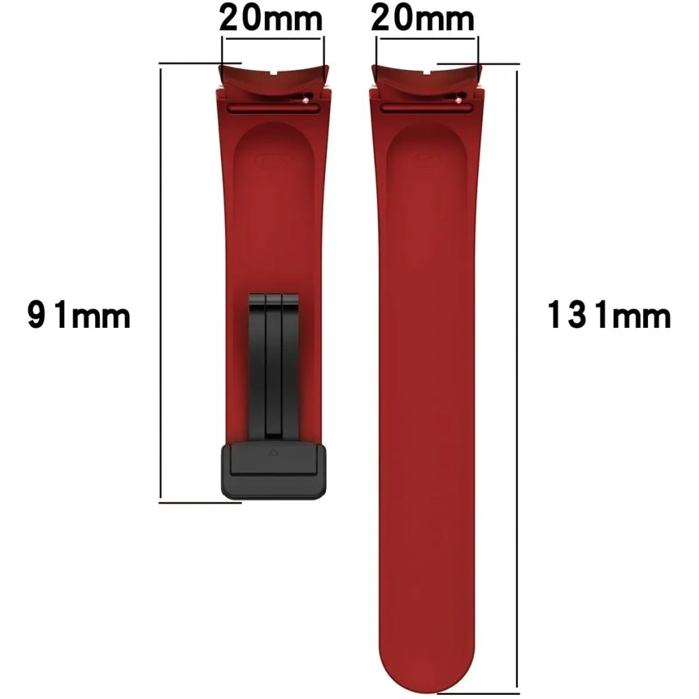 Hurtownia GSM - Silikonowy pasek Bizon Strap Watch Silicone do Samsung Galaxy Watch FE/7/6/6 Classic/5/5 Pro/4/4 Classic burgundowy - BIZ6089 - {ean13} - Hurt
