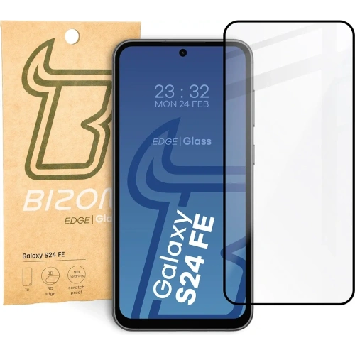 Szkło hartowane Bizon Glass Edge 2 do Samsung Galaxy S24 FE 5G czarna ramka
