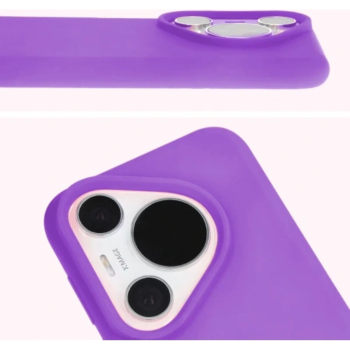 Silikonowe etui Bizon Soft Case do Huawei Pura 70 Pro / Pro+ fioletowe