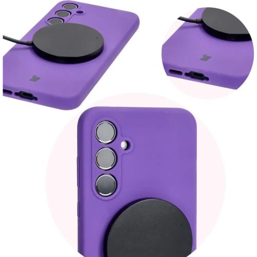 Silikonowe etui Bizon Soft Case do Samsung Galaxy A35 5G fioletowe