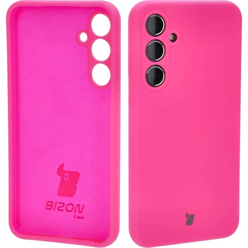 Silikonowe etui Bizon Soft Case do Samsung Galaxy A55 5G neonowo-różowe