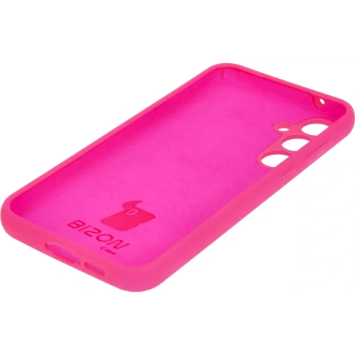 Silikonowe etui Bizon Soft Case do Samsung Galaxy A55 5G neonowo-różowe