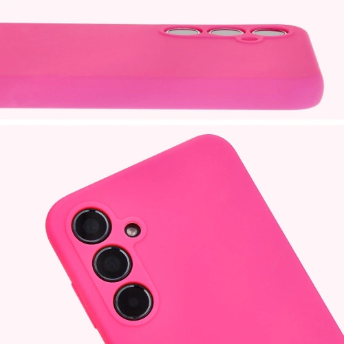 Silikonowe etui Bizon Soft Case do Samsung Galaxy A55 5G neonowo-różowe