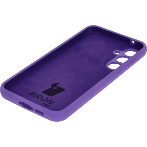 Silikonowe etui Bizon Soft Case do Samsung Galaxy A55 5G fioletowe