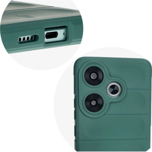 Pancerne etui Bizon Case Tur do Xiaomi Poco F6 ciemnozielone