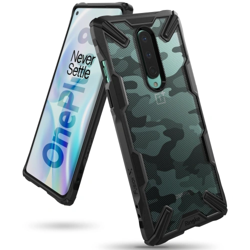 Etui Ringke Fusion-X OnePlus 8 Camo (Moro) Black