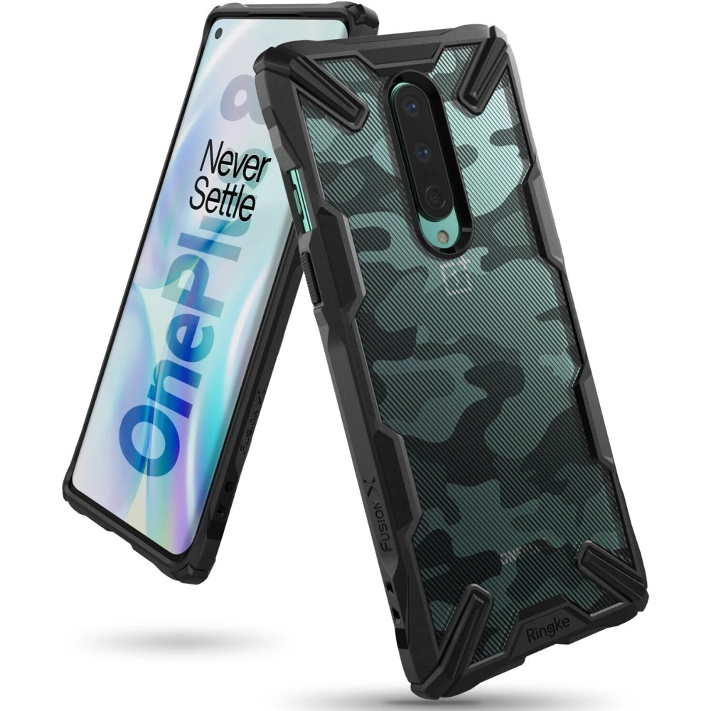Hurtownia GSM - Etui Ringke Fusion-X OnePlus 8 Camo (Moro) Black - RGK1174MOB - {ean13} - Hurt