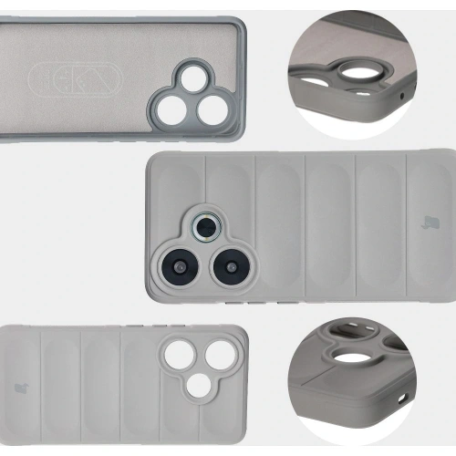 Pancerne etui Bizon Case Tur do Xiaomi Poco F6 jasnoszare