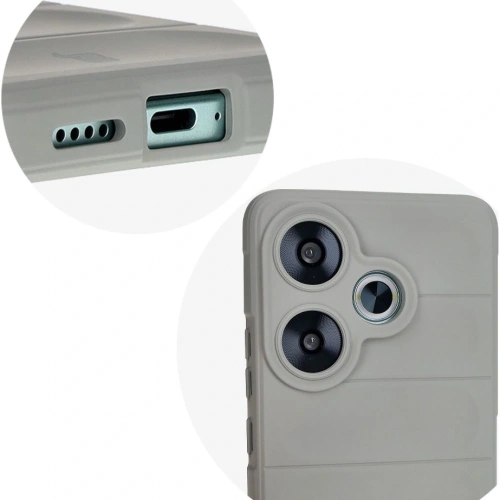 Pancerne etui Bizon Case Tur do Xiaomi Poco F6 jasnoszare