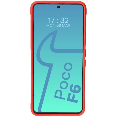 Pancerne etui Bizon Case Tur do Xiaomi Poco F6 czerwone