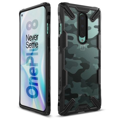 Etui Ringke Fusion-X OnePlus 8 Camo (Moro) Black