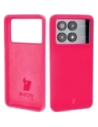 Silikonowe etui Bizon Soft Case do Xiaomi Poco F6 Pro neonowo-różowe