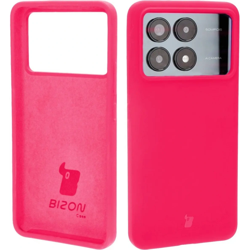 Hurtownia GSM - Silikonowe etui Bizon Soft Case do Xiaomi Poco F6 Pro neonowo-różowe - BIZ6109 - {ean13} - Hurt