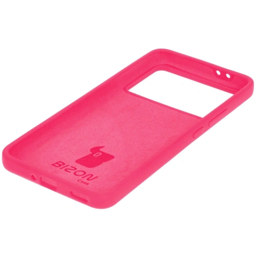 Silikonowe etui Bizon Soft Case do Xiaomi Poco F6 Pro neonowo-różowe