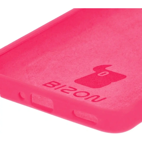 Silikonowe etui Bizon Soft Case do Xiaomi Poco F6 Pro neonowo-różowe