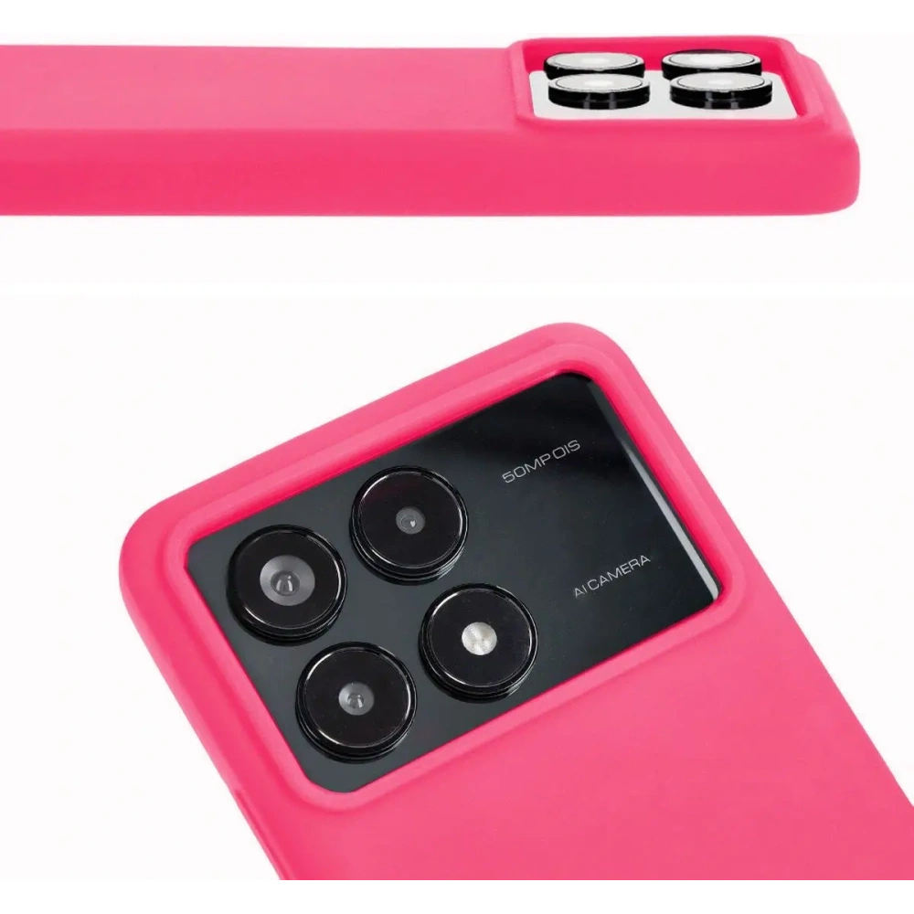 Hurtownia GSM - Silikonowe etui Bizon Soft Case do Xiaomi Poco F6 Pro neonowo-różowe - BIZ6109 - {ean13} - Hurt