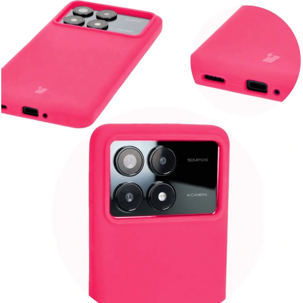 Hurtownia GSM - Silikonowe etui Bizon Soft Case do Xiaomi Poco F6 Pro neonowo-różowe - BIZ6109 - {ean13} - Hurt