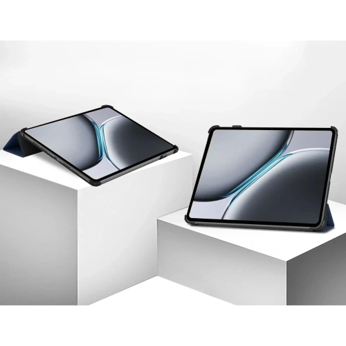 Etui z klapką Bizon Case Tab Croc do OnePlus Pad 2 / Pad Pro granatowe