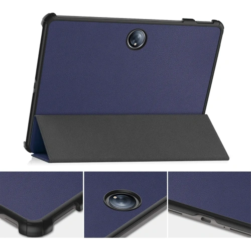 Etui z klapką Bizon Case Tab Croc do OnePlus Pad 2 / Pad Pro granatowe