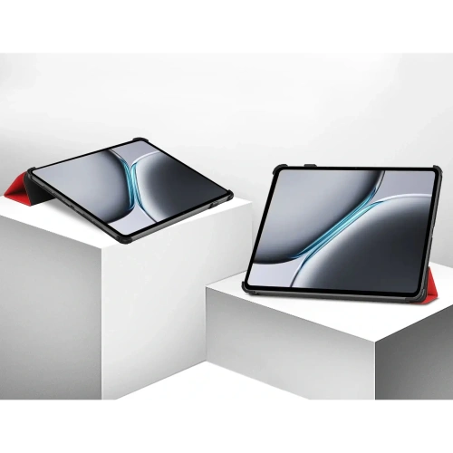 Etui z klapką Bizon Case Tab Croc do OnePlus Pad 2 / Pad Pro czerwone