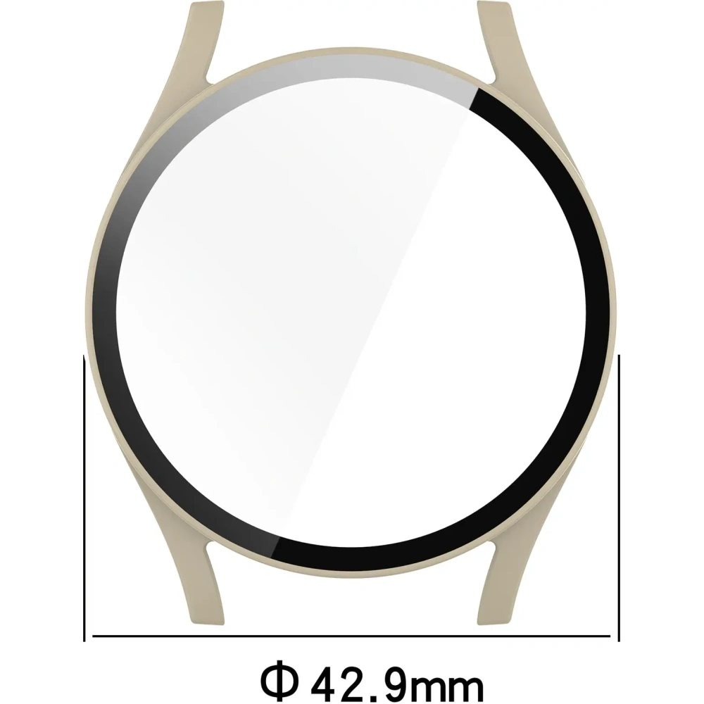 Hurtownia GSM - Etui ze szkłem do zegarka Bizon Case+Glass Watch do Samsung Galaxy Watch 7 40 mm beżowe - BIZ6116 - {ean13} - Hurt