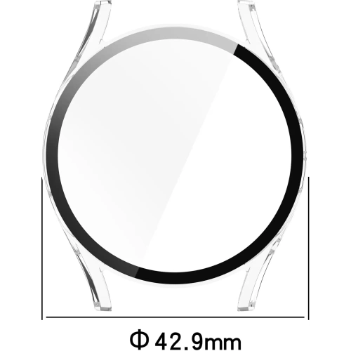 Etui ze szkłem do zegarka Bizon Case+Glass Watch do Samsung Galaxy Watch 7 40 mm przezroczyste