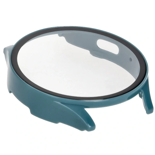 Etui ze szkłem do zegarka Bizon Case+Glass Watch do Samsung Galaxy Watch 7 40 mm zielone