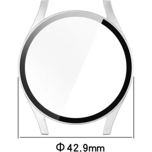 Hurtownia GSM - Bizon Case+Glass Ceas Samsung Galaxy Watch 7 40 mm argint satinat - BIZ6123 - {ean13} - Hurt